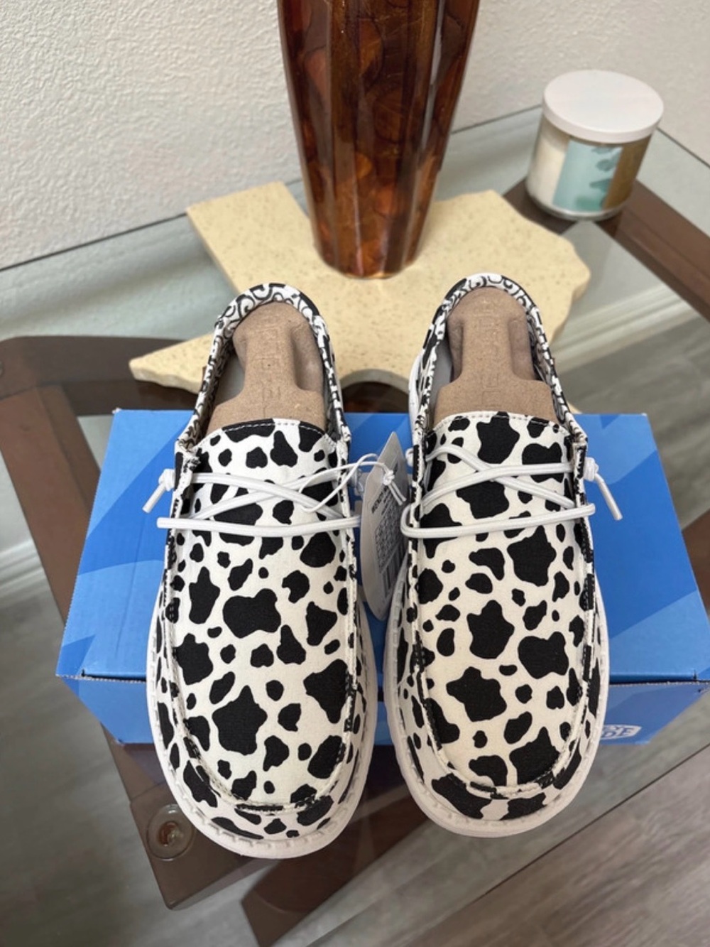 Hey Dude Cowprint Wendy Milky Way Shoes - Picture 3 of 6